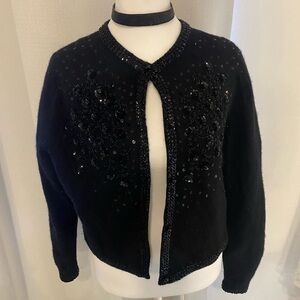 Vintage Black bead and sequin sweater